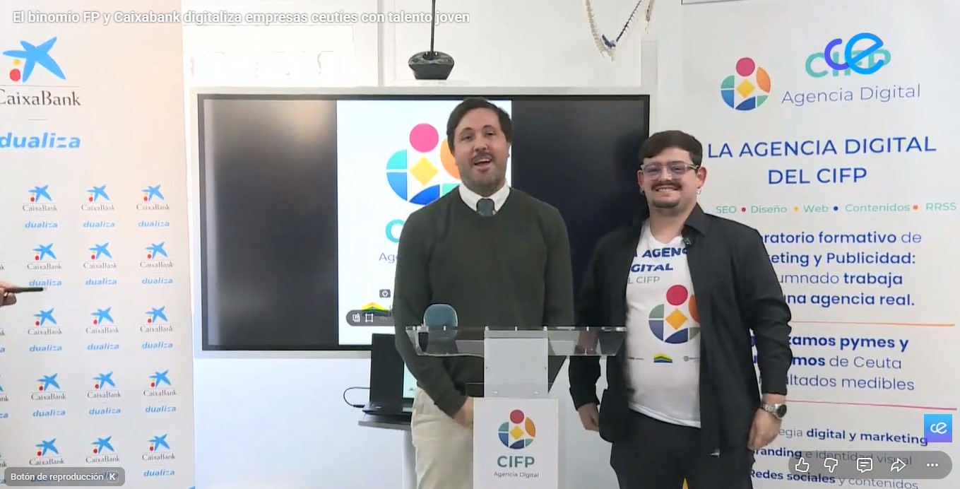 El binomio FP y Caixabank digitaliza empresas ceutíes con talento joven